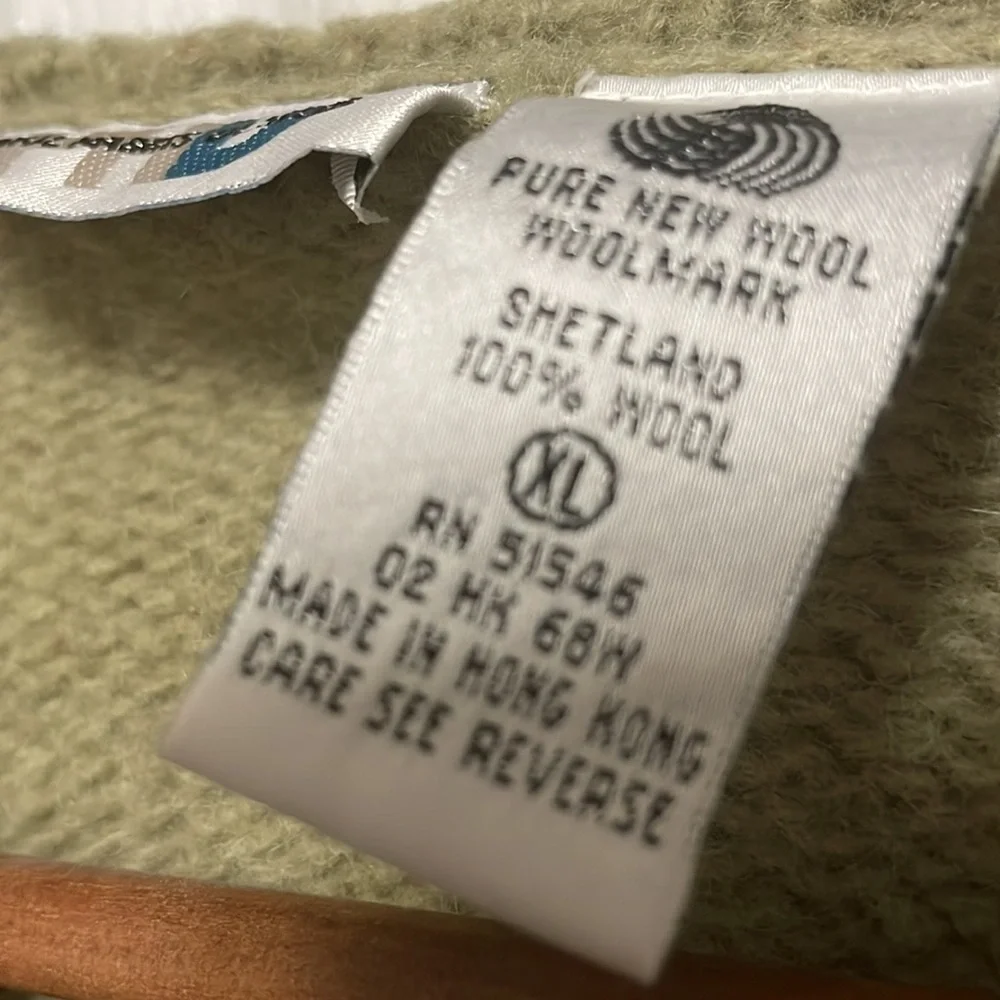 Vintage Paul Harris Nordic Fair Isle Shetland Wool Full Zip Sweater Sz S - Picture 16 of 16